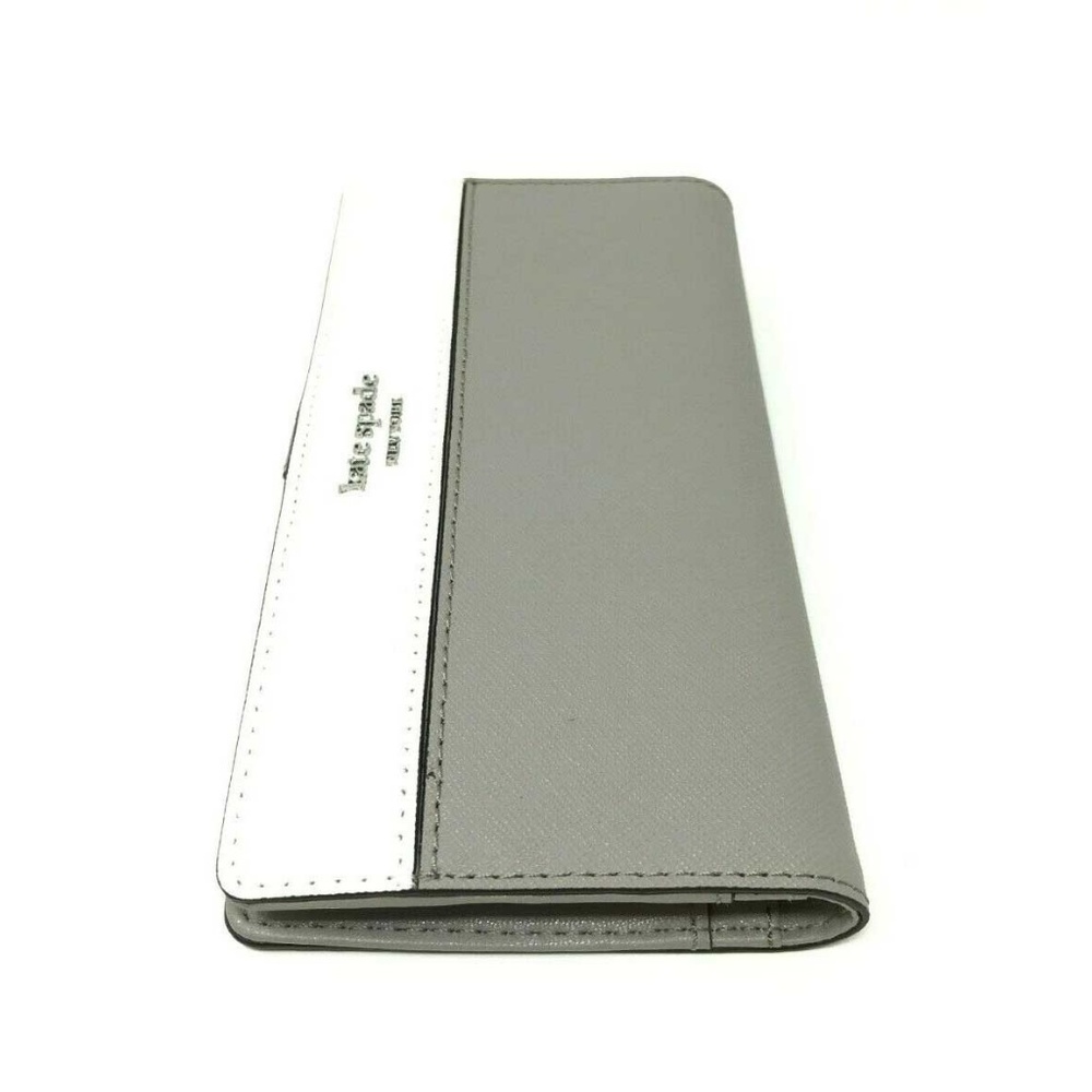 Kate Spade Cameron Large Slim Bifold Gray Wallet - Picture 4 of 6